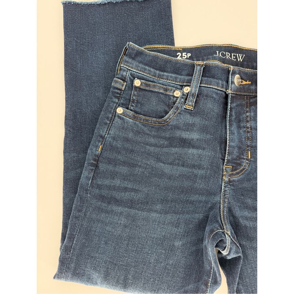 J.Crew '03 Kick Out Cropped Jeans Blue Raw Hem Women's - Size 25P - Picture 5 of 10